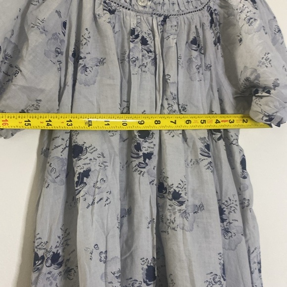 H&M Blue Puff Sleeve Smocked Mini Dress - Picture 10 of 10